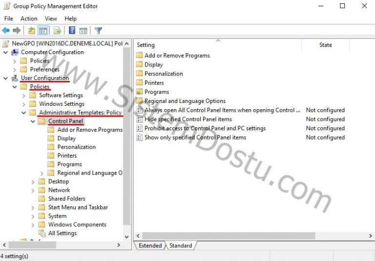 GPO Ayarlamaları Control Panel 1 Sistem ve Network Dünyasına Hoşgeldiniz.